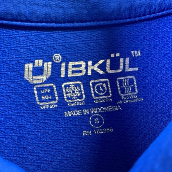 IBKUL Shirt women's Small Active 1/4 Zip Pullover Performance Blue Outdoor UPF - Picture 5 of 11